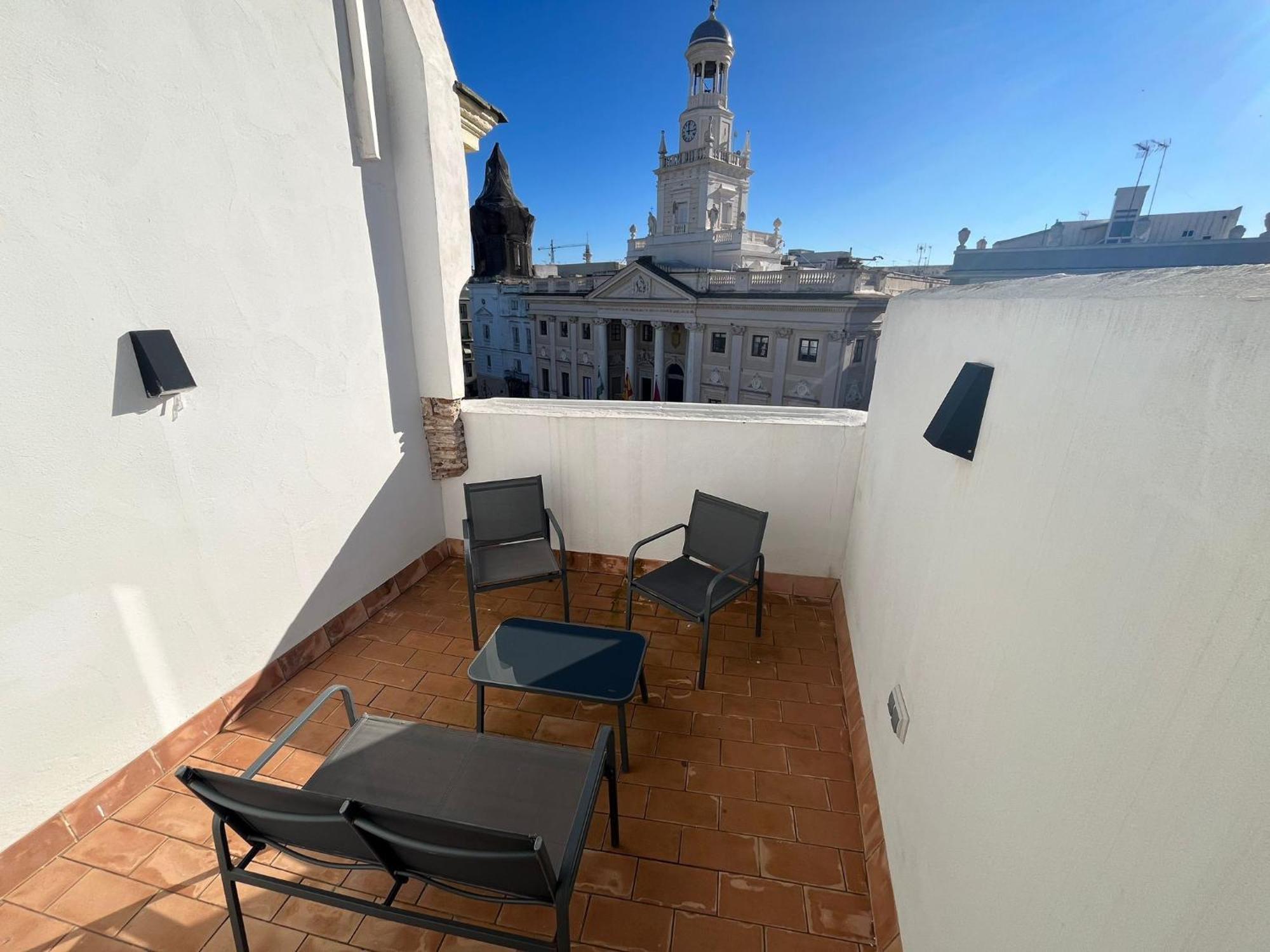 Penthouse La Plaza En Cadiz Centro Grupo Ac Gestion Apartment Luaran gambar